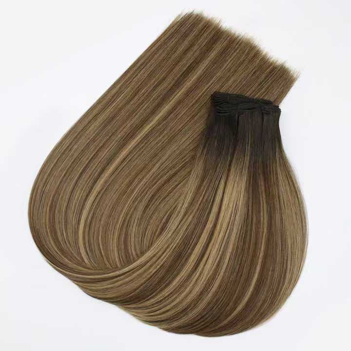 Remy Human Hair Mixed Straight Weft Hair Extensions (Seamless Weft)