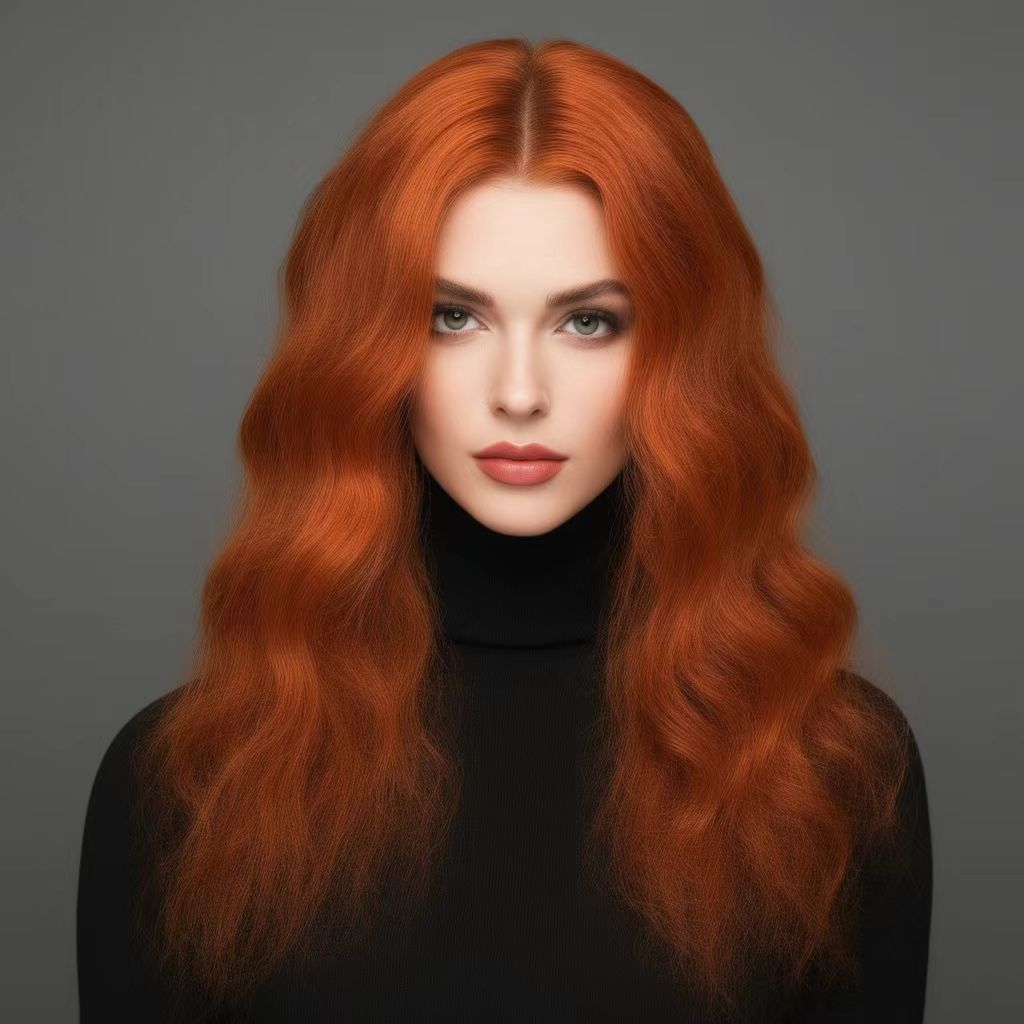 Remy Human Hair Cosplay Hair Extensions Red Curly Wig | Body Wave #350