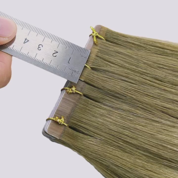 Load video: Wedoo-Wigs-Remy-Human-Hair-Mixed-Straight-Top-Clip-In-Hair-Extensions-Narrow-Sticky-Edges-Flat-Tipe-Wear-Video