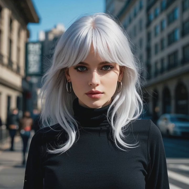 Wedoo-Remy-Human-Hair-Cosplay-Hair-Extensions-Silver-Gray-Straight-Wig-Display-Video